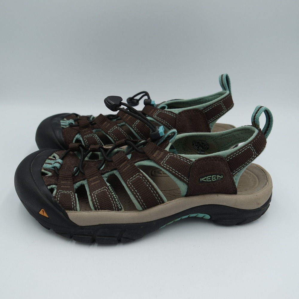 Keen Newport H2 Womens Brown Blue Waterproof Sport Hiking Sandals Size 8